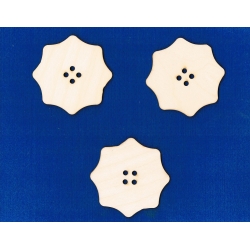 SKLEJKA #3mm Guzik  8cm / Cena 1szt ( nr.24  węższy rozstaw otworów ) , krawieckie, szycie